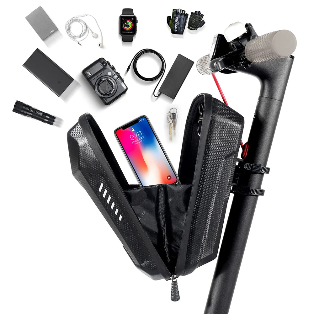 Electric Scooter Bag Accessories 2-5L Waterproof Front Storage Hanging Bag EVA Hard Shell Bike Scooter Front Bag For Xiaomi M365