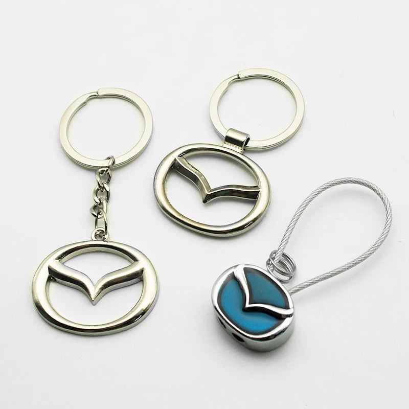 Metal/Leather Keychain Hand-Woven Key Rope Ring Holder For Mazda Axela 2 3 5 6 MS CX30 CX3 CX5 CX9 MX5 MX3 BK NC ER GH
