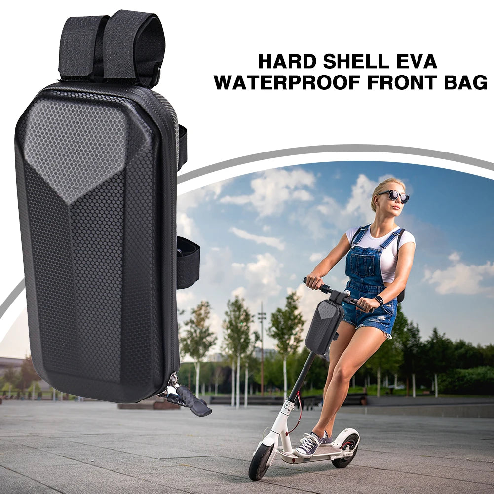 Electric Scooter Bag Accessories 2-5L Waterproof Front Storage Hanging Bag EVA Hard Shell Bike Scooter Front Bag For Xiaomi M365