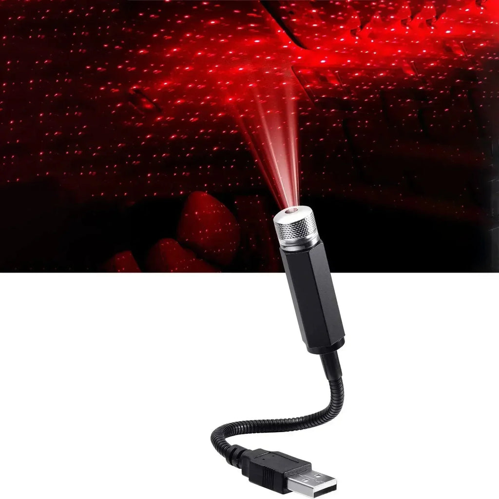 1pcs Mini LED Car Roof Star Night Light Projector Atmosphere Galaxy Light USB Decoration Car Accessories Decor Interior