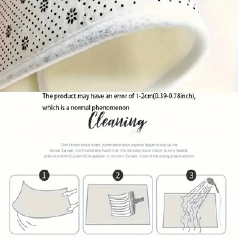 1PC Fashionable Contour Print Round Rug, Non-slip Floor Mat for Living Room, Bedroom, Bathroom, Holiday Home Decoration