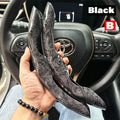 D-shaped,Round Car Steering Wheel Cover Peach Wood Grain Retro Style Modified Steering Wheel Styling Anti-slip Accessories 2025
