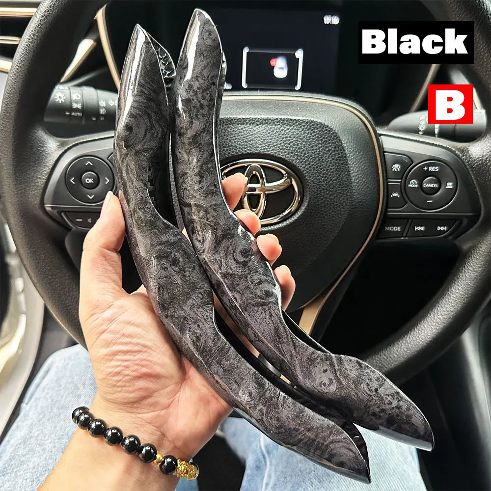 D-shaped,Round Car Steering Wheel Cover Peach Wood Grain Retro Style Modified Steering Wheel Styling Anti-slip Accessories 2025
