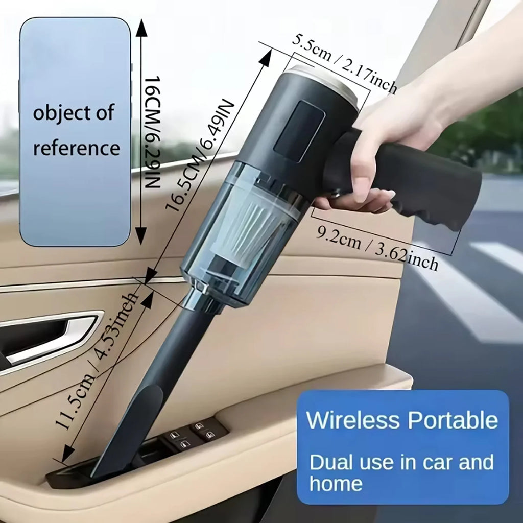 Car Vacuum Cleaner Portable Mini Dust Collector Dry And Wet Home Car Dual-Use Wireless Handheld Cleaning Appliances USB Charging